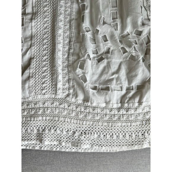 Michael kors Eyelet Tiered Bandeau Maxi Dress White Cotton cottage core Large - Picture 12 of 12